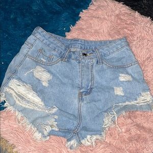 Denim shorts